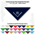 14"x14"x20" Navy Custom Printed Imported 100% Cotton Pet Bandanna